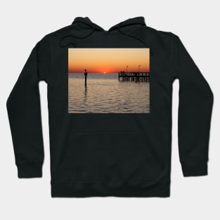 A new day, fishing on the York River in Virginia Hoodie